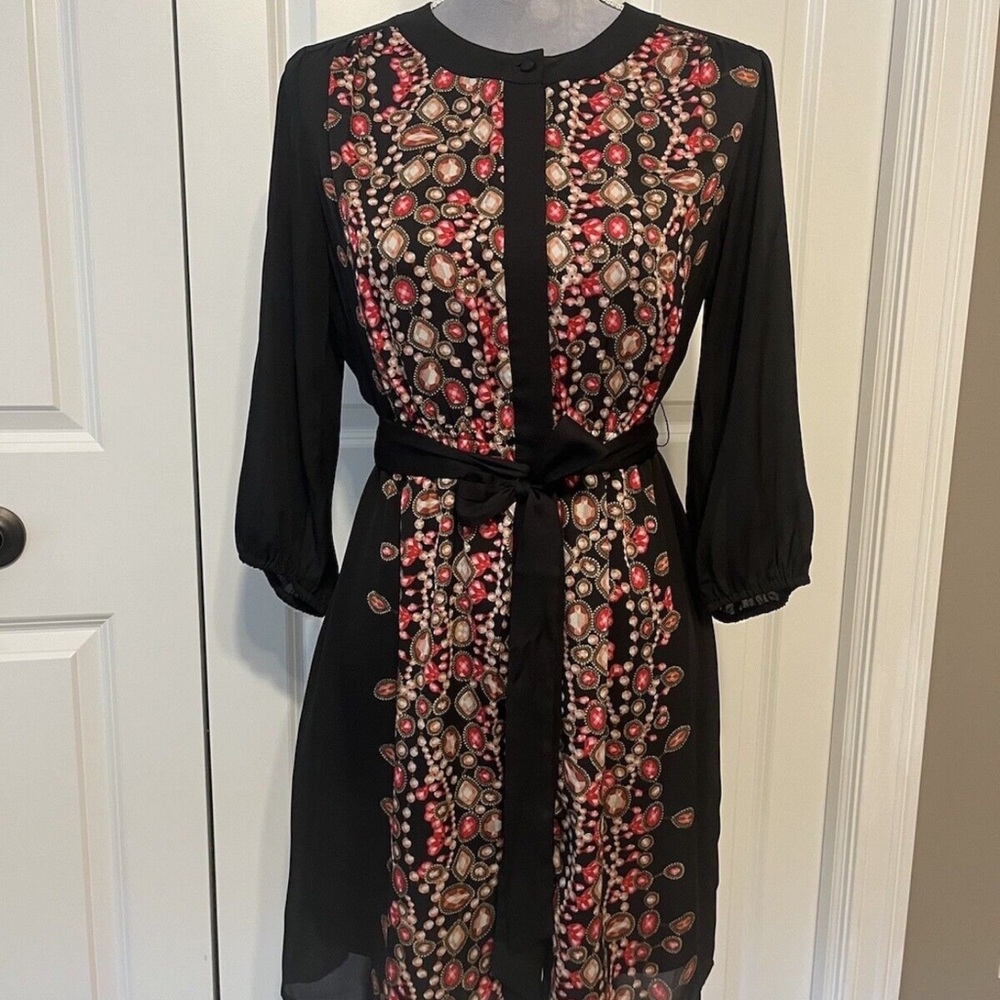 Max and Cleo Nikki Crimson Long sleeve Dress Small